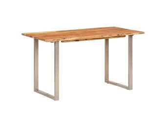 vidaXL Eettafel 140x70x76 cm massief acaciahout