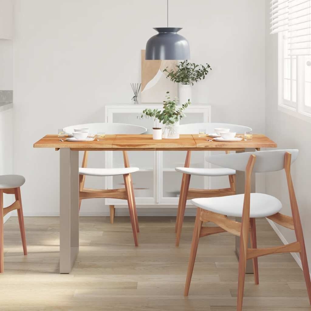 vidaXL Eettafel 140x70x76 cm massief acaciahout