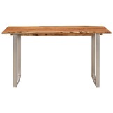 vidaXL Eettafel 140x70x76 cm massief acaciahout
