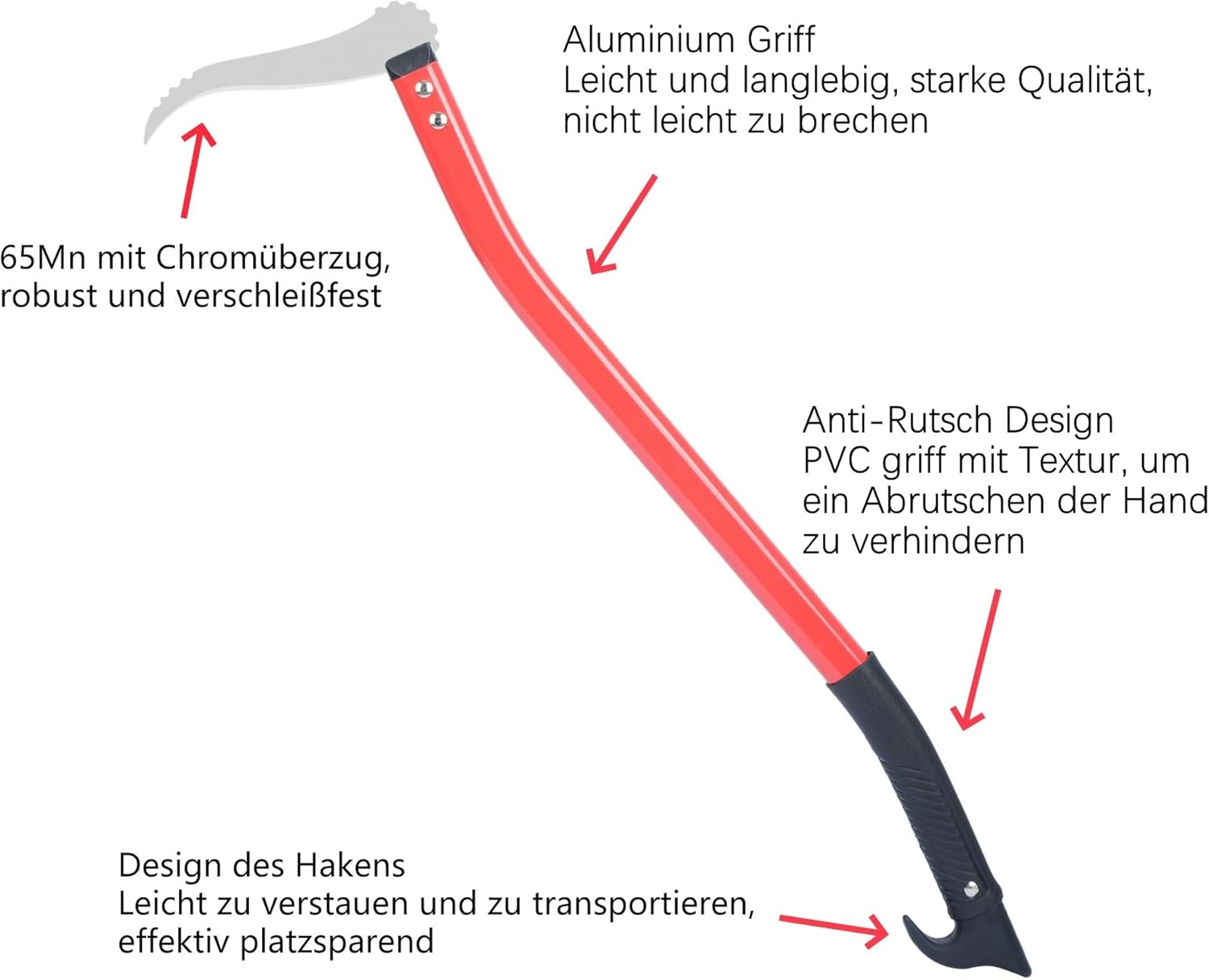 Aleawol Sappie met Aluminium Handvat 72 cm en Getande Snoeischaar - Voor Takken en Houtkloven