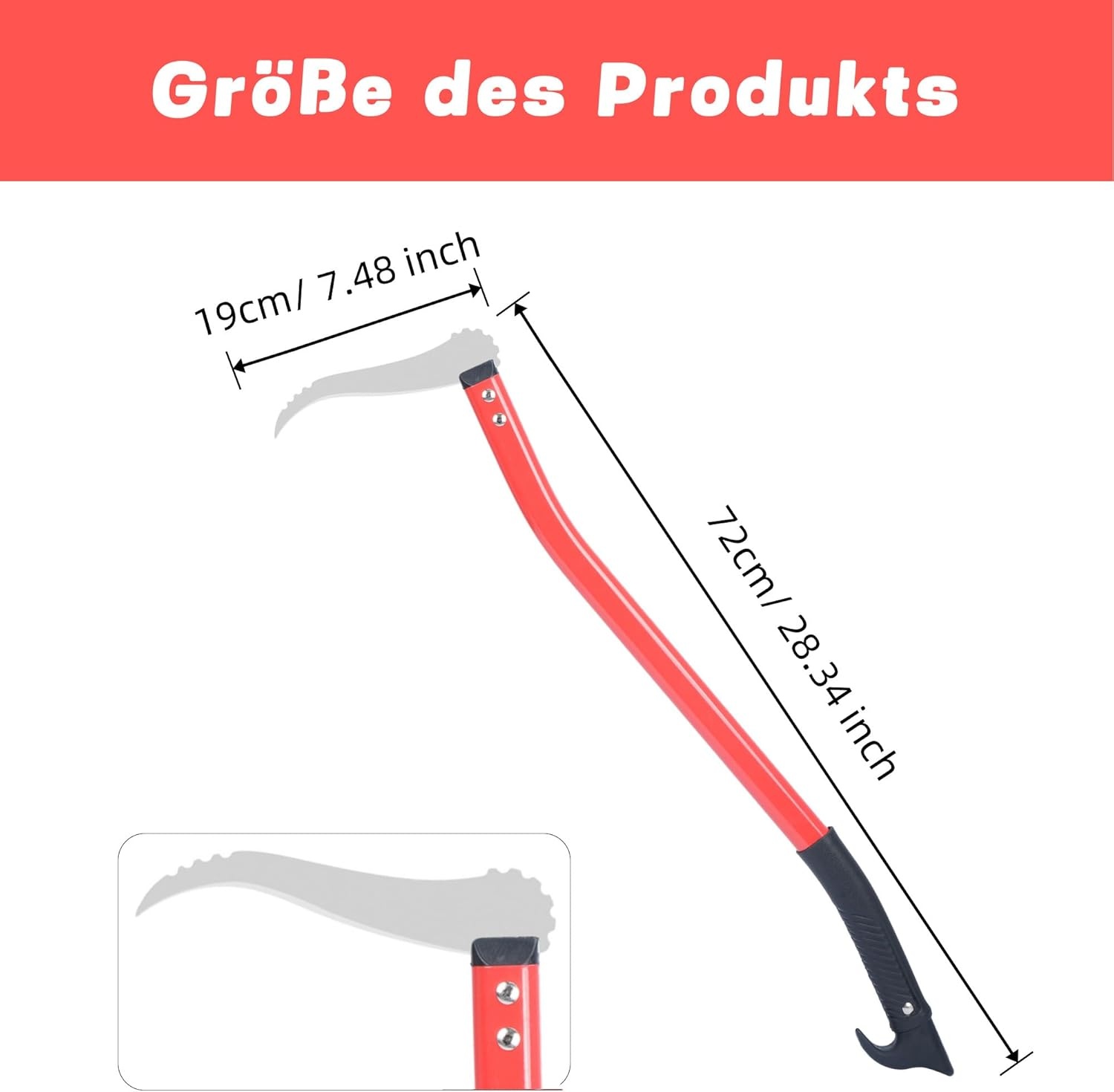Aleawol Sappie met Aluminium Handvat 72 cm en Getande Snoeischaar - Voor Takken en Houtkloven