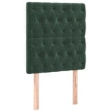 vidaXL Hoofdborden 2 st 80x7x78/88 cm fluweel donkergroen