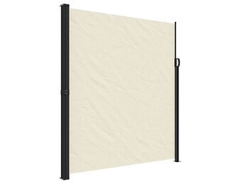 vidaXL Windscherm uittrekbaar 220x600 cm crèmekleurig