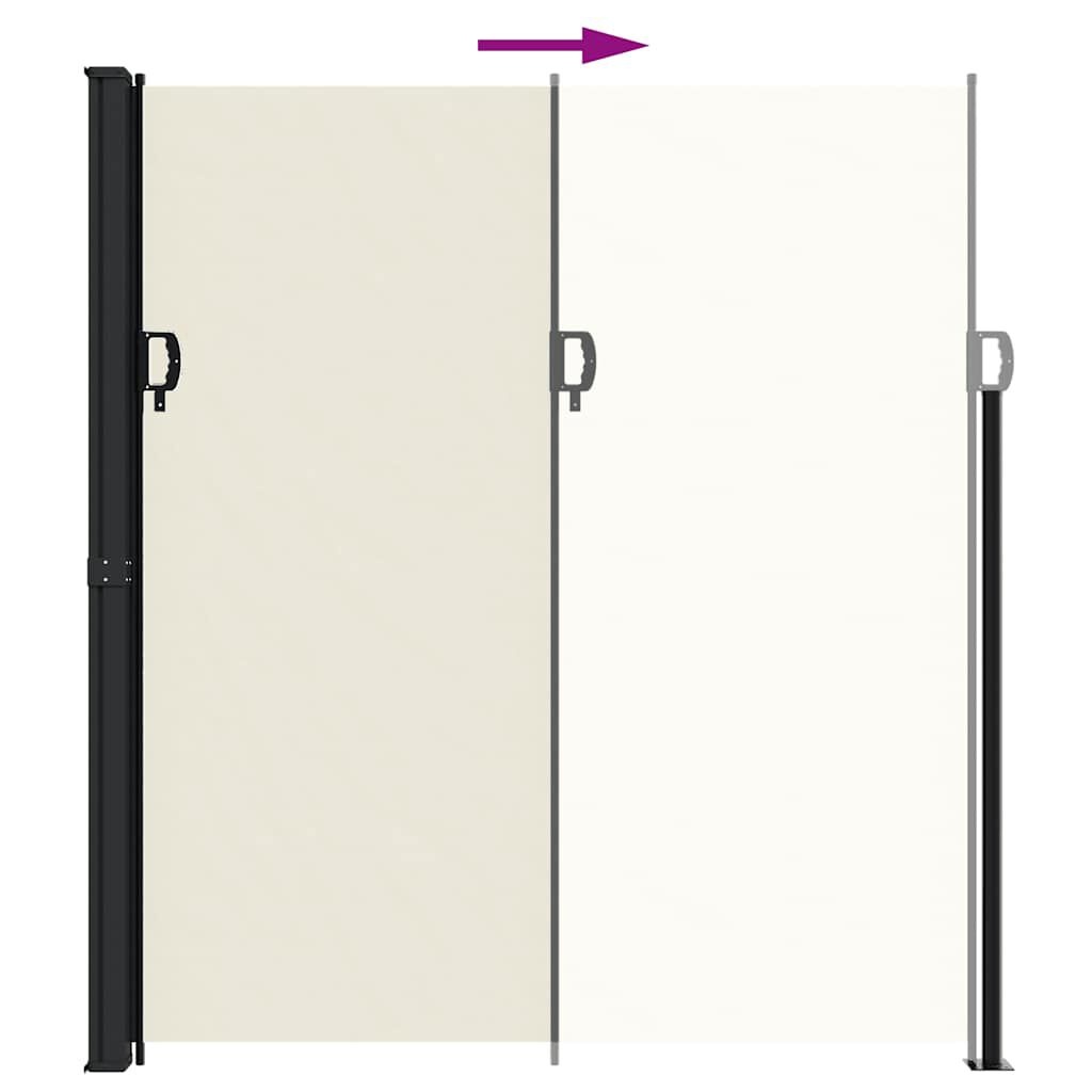 vidaXL Windscherm uittrekbaar 220x600 cm crèmekleurig
