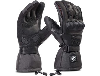 DAY WOLF Verwarmde Motorhandschoenen IPX66 Waterdicht Touchscreen 7.4 V 2200 MAH Elektrische Oplaadbare Batterij voor Winter Fietsen Skiën Fietsen Jacht Vissen Mannen Vrouwen (XXXL)