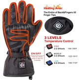 DAY WOLF Verwarmde Motorhandschoenen IPX66 Waterdicht Touchscreen 7.4 V 2200 MAH Elektrische Oplaadbare Batterij voor Winter Fietsen Skiën Fietsen Jacht Vissen Mannen Vrouwen (XXXL)