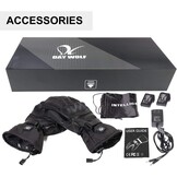 DAY WOLF Verwarmde Motorhandschoenen IPX66 Waterdicht Touchscreen 7.4 V 2200 MAH Elektrische Oplaadbare Batterij voor Winter Fietsen Skiën Fietsen Jacht Vissen Mannen Vrouwen (XXXL)