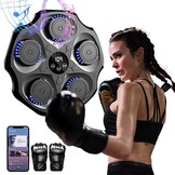 HAMON Smart Music Boxing Machine, led-muziekboksmachine met bokshandschoenen, bluetooth, intelligente elektronische wandmontage, muziek, boksen, trainingsapparaat, boksmachine, muur, voor kinderen en
