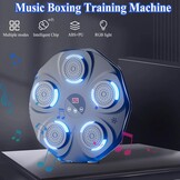 HAMON Smart Music Boxing Machine, led-muziekboksmachine met bokshandschoenen, bluetooth, intelligente elektronische wandmontage, muziek, boksen, trainingsapparaat, boksmachine, muur, voor kinderen en