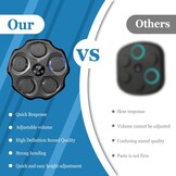 HAMON Smart Music Boxing Machine, led-muziekboksmachine met bokshandschoenen, bluetooth, intelligente elektronische wandmontage, muziek, boksen, trainingsapparaat, boksmachine, muur, voor kinderen en