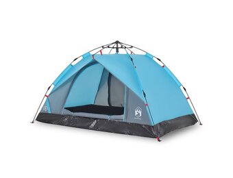 vidaXL Koepeltent 3-persoons snelontgrendeling blauw
