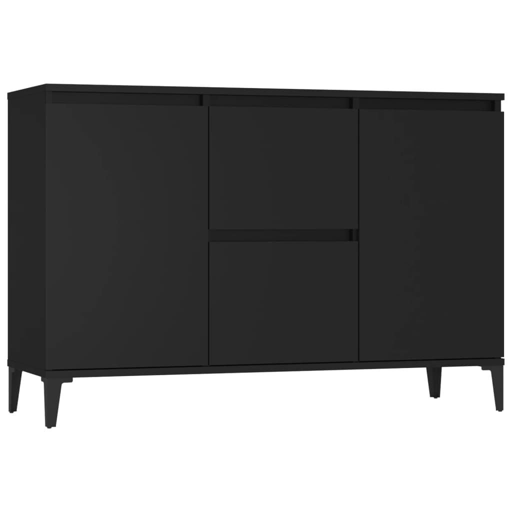 vidaXL Dressoir 104x35x70 cm bewerkt hout zwart