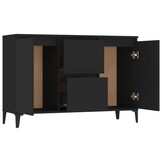 vidaXL Dressoir 104x35x70 cm bewerkt hout zwart