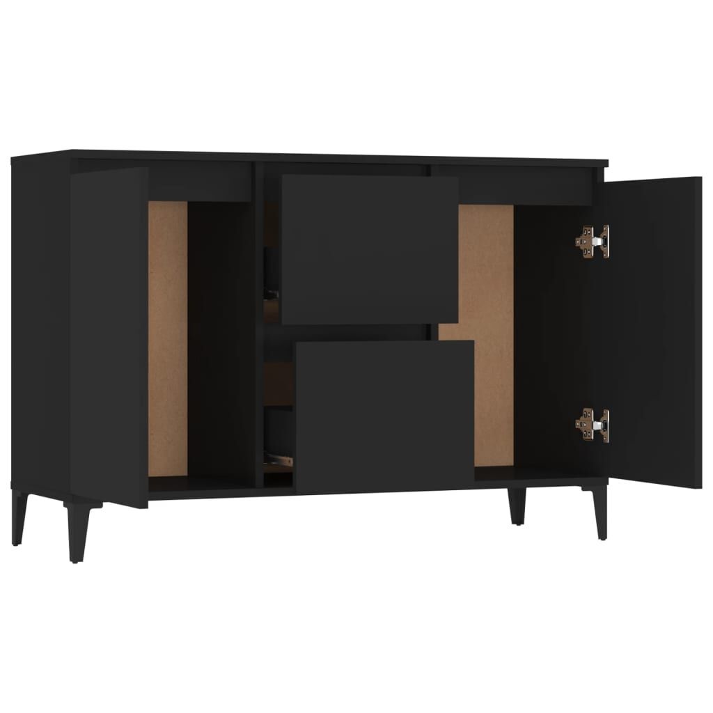 vidaXL Dressoir 104x35x70 cm bewerkt hout zwart