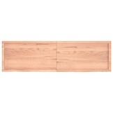 vidaXL Wastafelblad 180x50x(2-6) cm behandeld massief hout lichtbruin
