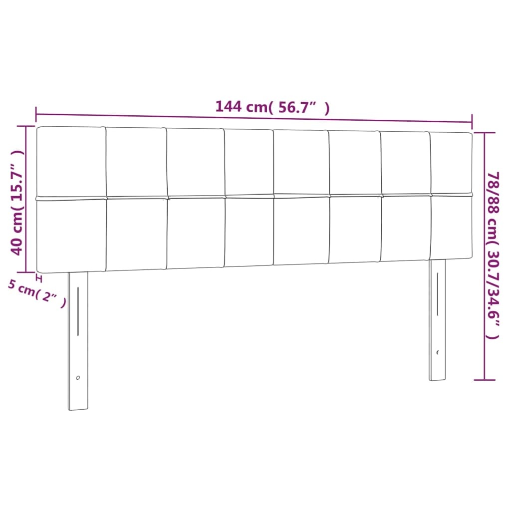 vidaXL Hoofdborden Fluweel Zwart - Set van 2 - 77% Korting