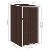vidaXL Tuinschuur 87x98x159 cm gegalvaniseerd staal bruin