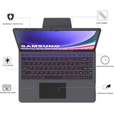 Toetsenbordhoes met Touchpad en Verlicht AZERTY Toetsenbord voor Samsung Galaxy Tab S9/S8 Ultra 14.6 inch