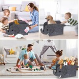 2 stuks opbergdozen voor kinderen, vilten opvouwbare speelgoedkist, organizer, mand in olifantenvorm, opbergdozen voor kinderkamer, opbergdozen van stof, wasmand voor thuis