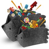 2 stuks opbergdozen voor kinderen, vilten opvouwbare speelgoedkist, organizer, mand in olifantenvorm, opbergdozen voor kinderkamer, opbergdozen van stof, wasmand voor thuis