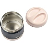 BÉABA, Bewaarbakje voor baby-/kindermaaltijden, Roestvrij staal, Isotherm, Warm/Koud bewaren, dubbelwandig, 100% luchtdicht, 500 ml, Light pink/Night blue