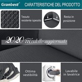 Granbest Dikke bankhoes met stijlvol patroon, bankovertrek voor bank, stretch, elastische jacquard, bankhoes met armleuning, voor woonkamer, anti-slip (3-zits, grijs)