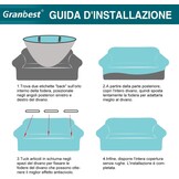 Granbest Dikke bankhoes met stijlvol patroon, bankovertrek voor bank, stretch, elastische jacquard, bankhoes met armleuning, voor woonkamer, anti-slip (3-zits, grijs)