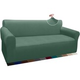 Granbest Dikke bankhoes met stijlvol patroon, bankovertrek voor bank, stretch, elastische jacquard, bankhoes met armleuning, voor woonkamer, anti-slip (3-zits, grijs)