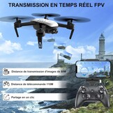 Wipkviey T6 Drone met 1080P HD Camera - Wit, Beginnersvriendelijk, RC Quadrocopter met 2 Accu's, FPV WiFi