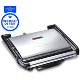 Tefal Inicio GC241D - Contactgrill - Anti-aanbaklaag - 2000W - RVS - Compact Design