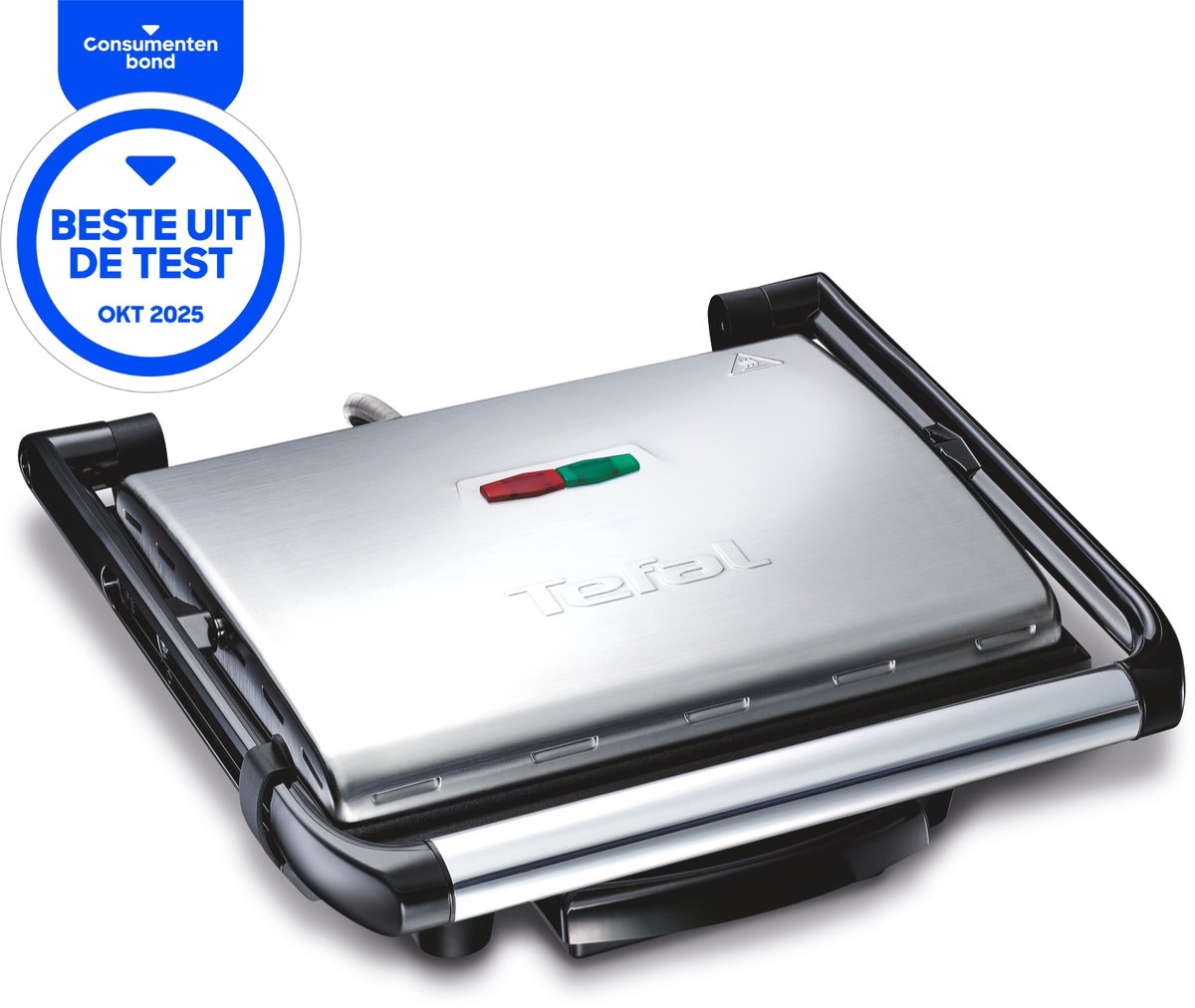 Tefal Inicio GC241D - Contactgrill - Anti-aanbaklaag - 2000W - RVS - Compact Design
