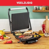 Tefal Inicio GC241D - Contactgrill - Anti-aanbaklaag - 2000W - RVS - Compact Design