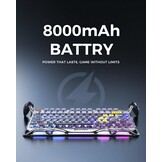 GravaStar Mercury K1 Pro Gaming toetsenbord BT5.0/2.4G/USB-C, 75% gasket hot-swap-compatibel mechanisch toetsenbord, draadloos met RGB-achtergrondverlichting, Win/Mac, QWERTY (interstellair zilver)