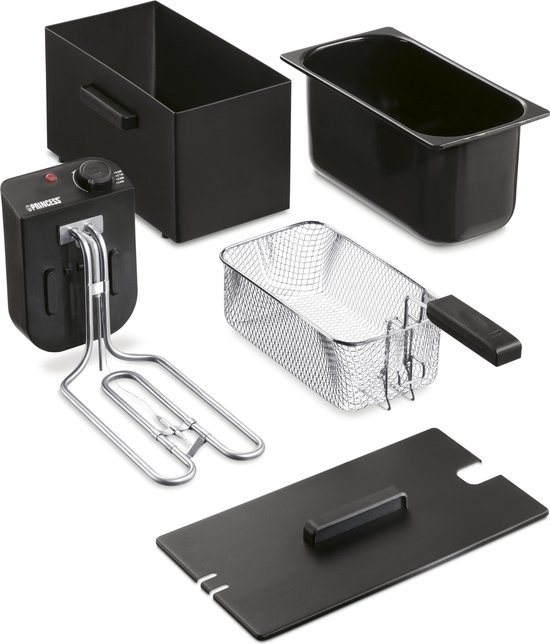Princess Friteuse 182727 - 3 liter - Koude zone - Frituurpan - 2000W - Zwart - Beste Koop Consumentengids Augustus 2025