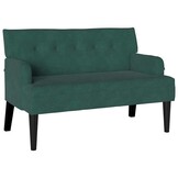 vidaXL Chesterfield Bank Donkergroen 112 x 65.5 x 75 cm Fluweel