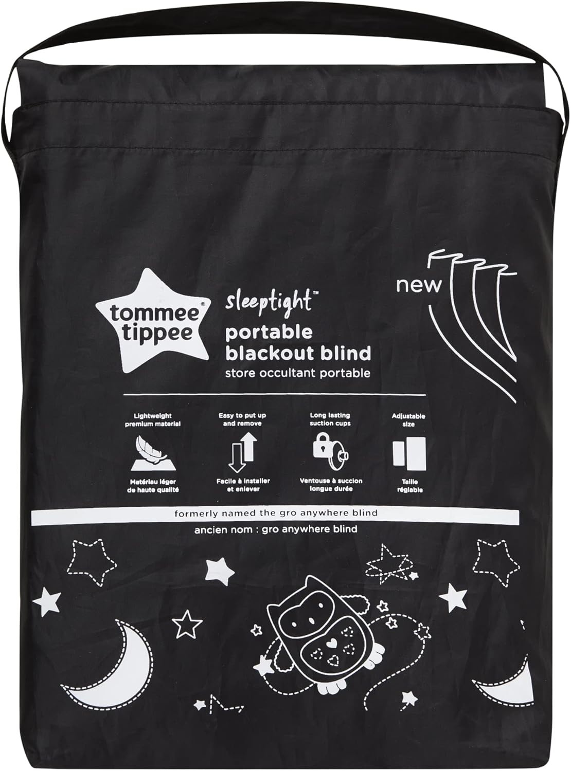 Tommee Tippee Sleeptime draagbaar verduisteringsgordijn met zuignappen, verstelbaar en licht, groot, 130 x 198 cm - Maat B130 x H198 cm