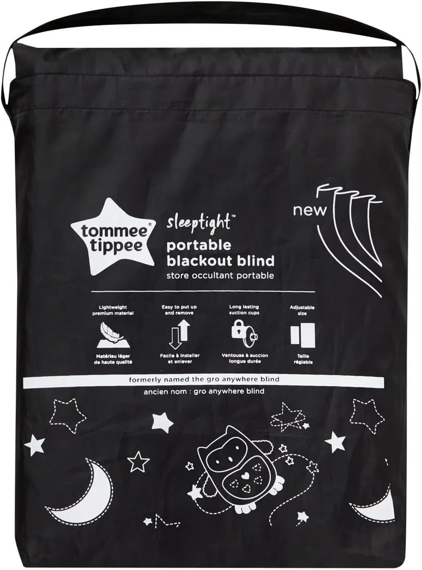 Tommee Tippee Sleeptime draagbaar verduisteringsgordijn met zuignappen, verstelbaar en licht, groot, 130 x 198 cm - Maat B130 x H198 cm