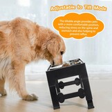 Verstelbare Honden- en Kattenvoerbak van Marchul - 4 Hoogtes, 2 Roestvrijstalen Bakken