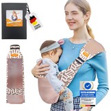 Ergonomische Baby Draagzak V1.0 Salmon met Heupsteun - Geschikt tot 15 kg