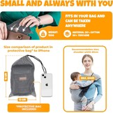 Ergonomische Baby Draagzak V1.0 Salmon met Heupsteun - Geschikt tot 15 kg