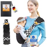 Ergonomische Baby Draagzak V1.0 Salmon met Heupsteun - Geschikt tot 15 kg
