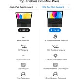 HOU Toetsenbord hoes voor iPad 10 generatie (10,9 inch), magnetische standaard, multi-touch trackpad, 7-kleurig verlicht, iPad 10 generatie 2022, hoes met toetsenbord, QWERTZ-lay-out, zwart