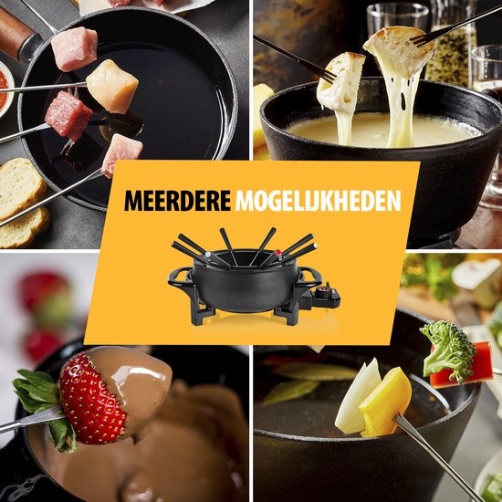 Tristar Fondueset Elektrisch FO-1107 - 1000W - 1,5L voor 8 personen - Incl 8 fonduevorkjes