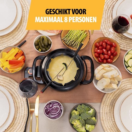 Tristar Fondueset Elektrisch FO-1107 - 1000W - 1,5L voor 8 personen - Incl 8 fonduevorkjes
