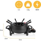 Tristar Fondueset Elektrisch FO-1107 - 1000W - 1,5L voor 8 personen - Incl 8 fonduevorkjes