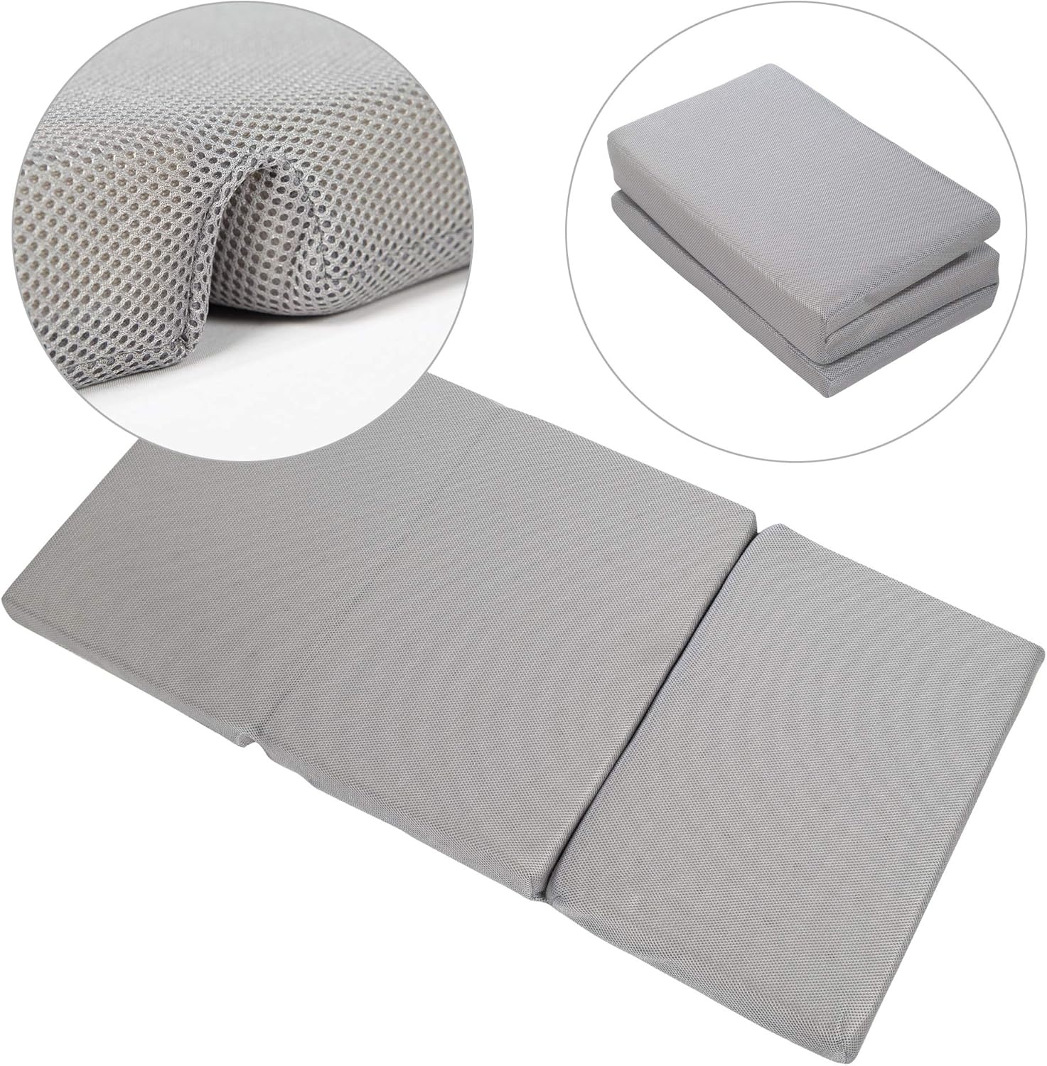 Roba Reisbedmatras, 120 x 60 cm, met geventileerd merkschuim voor een optimaal slaapklimaat, meervoudig geperforeerd, babybedmatras, kinderbedmatras