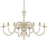 vidaXL Kroonluchter wit metaal 8 x E14 lampen