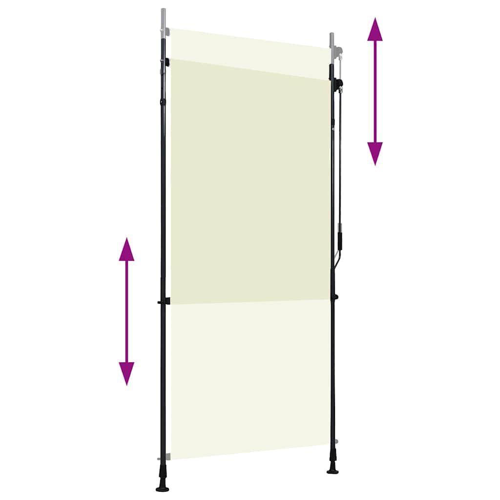 vidaXL Rolgordijn voor buiten 100x270 cm crème