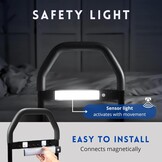 Bedhekje voor volwassenen met ledlicht en veiligheidsvoeten, valbescherming voor volwassenen met bevestigingsriem, tas en antislip handgreep, opstahulp