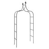 vidaXL Tuinbogen 2 st 120x38x260 cm staal zwart